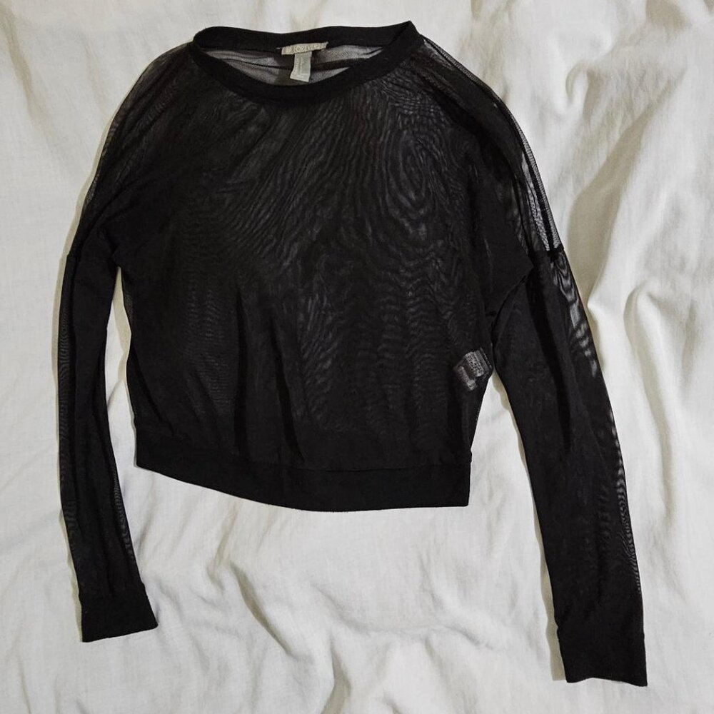 Forever 21 Mesh Longsleeve Top